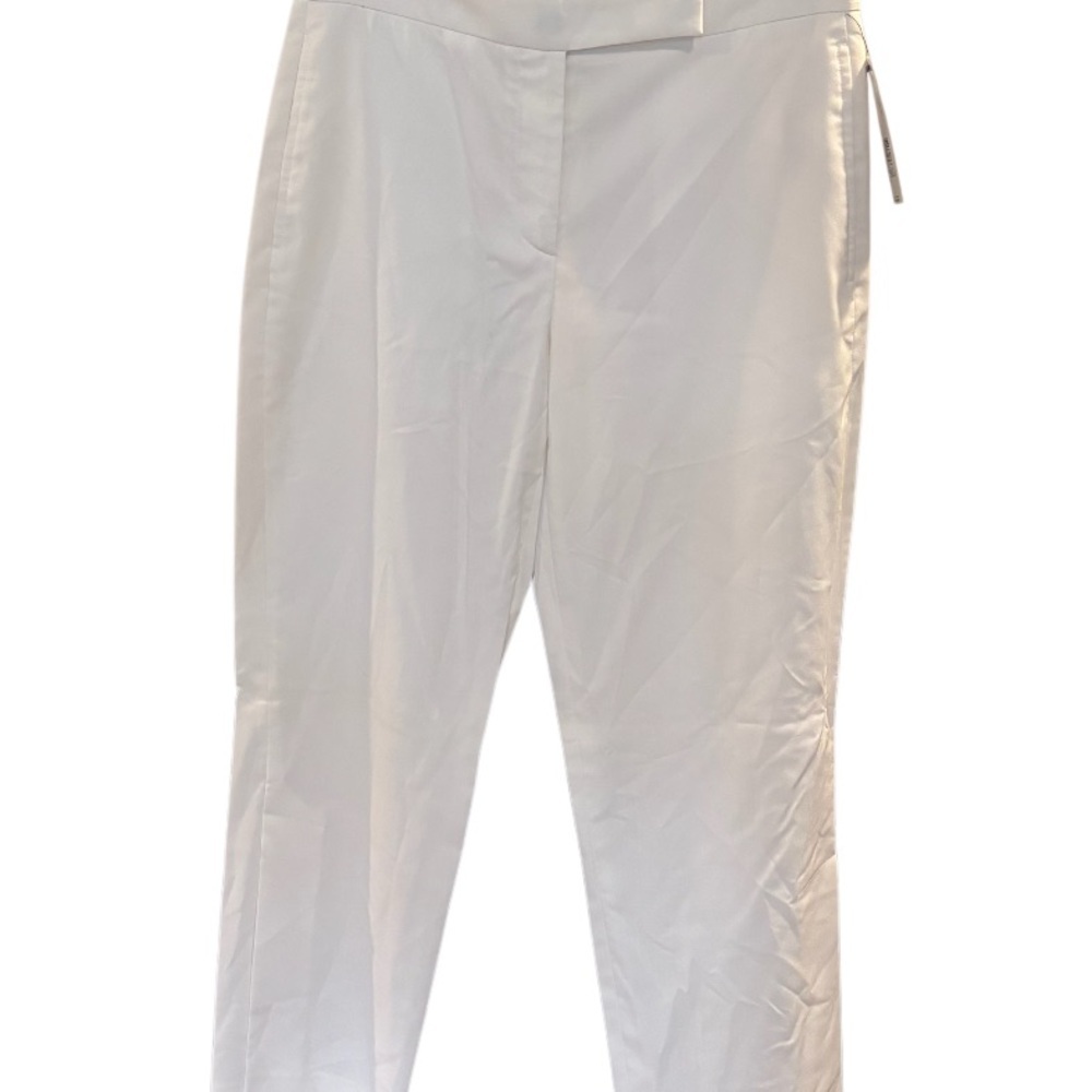 DKNY White Slim Fit Side Slit Dress Pants Size 4
